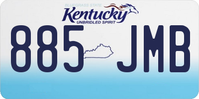 KY license plate 885JMB