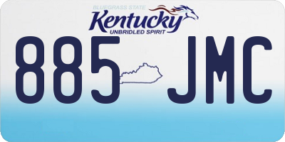 KY license plate 885JMC