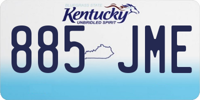KY license plate 885JME