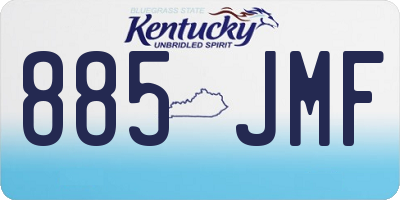 KY license plate 885JMF