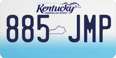 KY license plate 885JMP