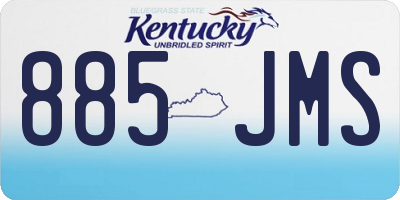 KY license plate 885JMS