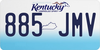 KY license plate 885JMV