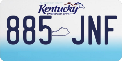 KY license plate 885JNF