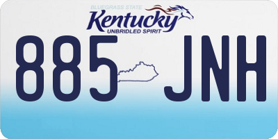 KY license plate 885JNH