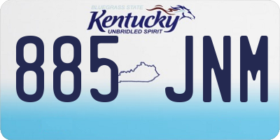 KY license plate 885JNM