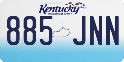 KY license plate 885JNN