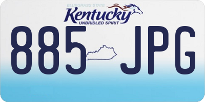 KY license plate 885JPG