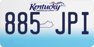 KY license plate 885JPI