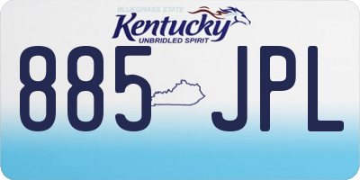 KY license plate 885JPL