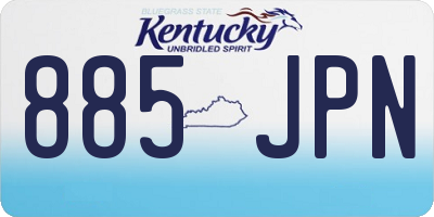 KY license plate 885JPN