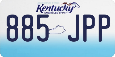 KY license plate 885JPP