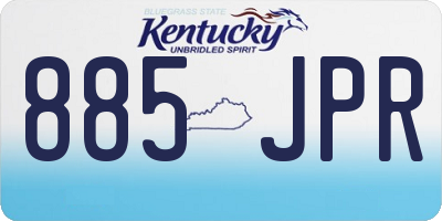 KY license plate 885JPR