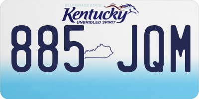 KY license plate 885JQM
