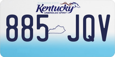 KY license plate 885JQV