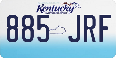 KY license plate 885JRF