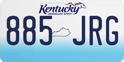 KY license plate 885JRG