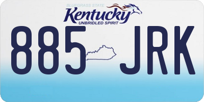 KY license plate 885JRK