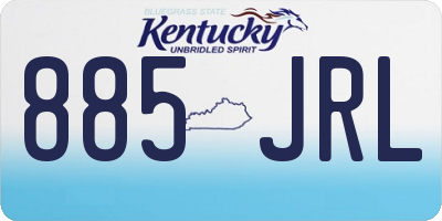 KY license plate 885JRL