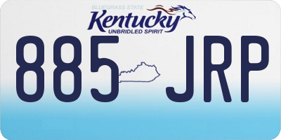 KY license plate 885JRP