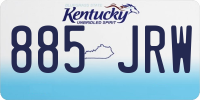 KY license plate 885JRW