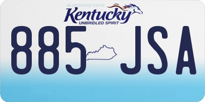 KY license plate 885JSA