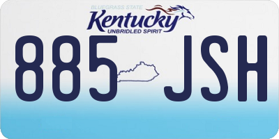 KY license plate 885JSH