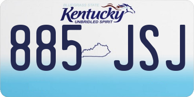 KY license plate 885JSJ