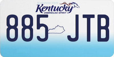 KY license plate 885JTB