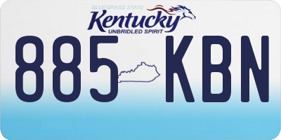 KY license plate 885KBN