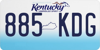 KY license plate 885KDG