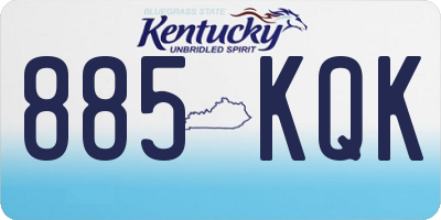 KY license plate 885KQK