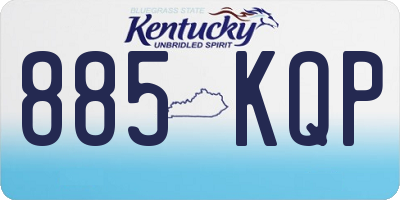 KY license plate 885KQP