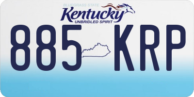 KY license plate 885KRP