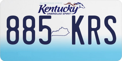 KY license plate 885KRS
