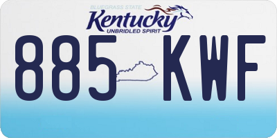 KY license plate 885KWF