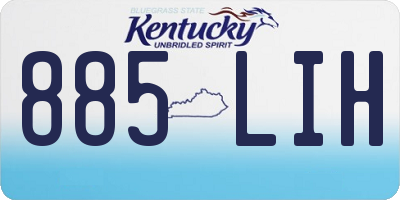KY license plate 885LIH