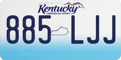 KY license plate 885LJJ