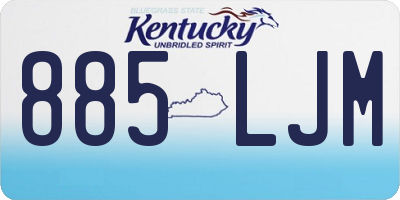 KY license plate 885LJM
