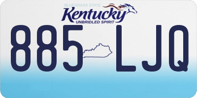KY license plate 885LJQ