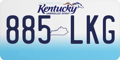 KY license plate 885LKG