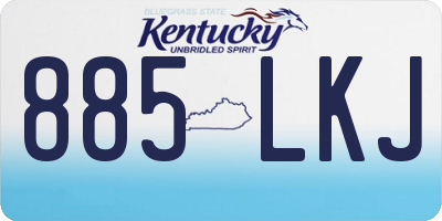 KY license plate 885LKJ