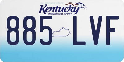 KY license plate 885LVF