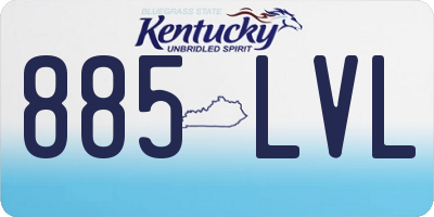 KY license plate 885LVL