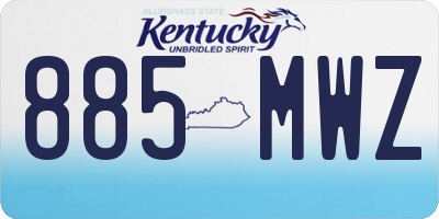 KY license plate 885MWZ