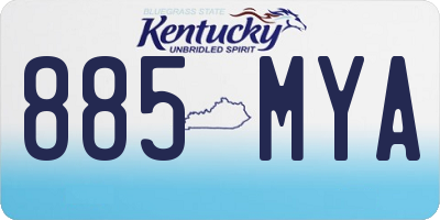 KY license plate 885MYA