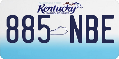 KY license plate 885NBE