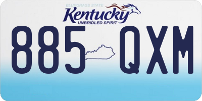 KY license plate 885QXM