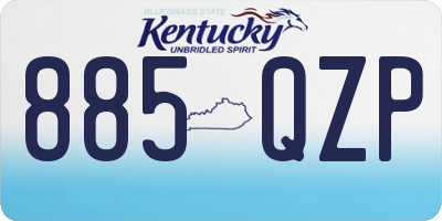 KY license plate 885QZP
