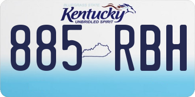 KY license plate 885RBH